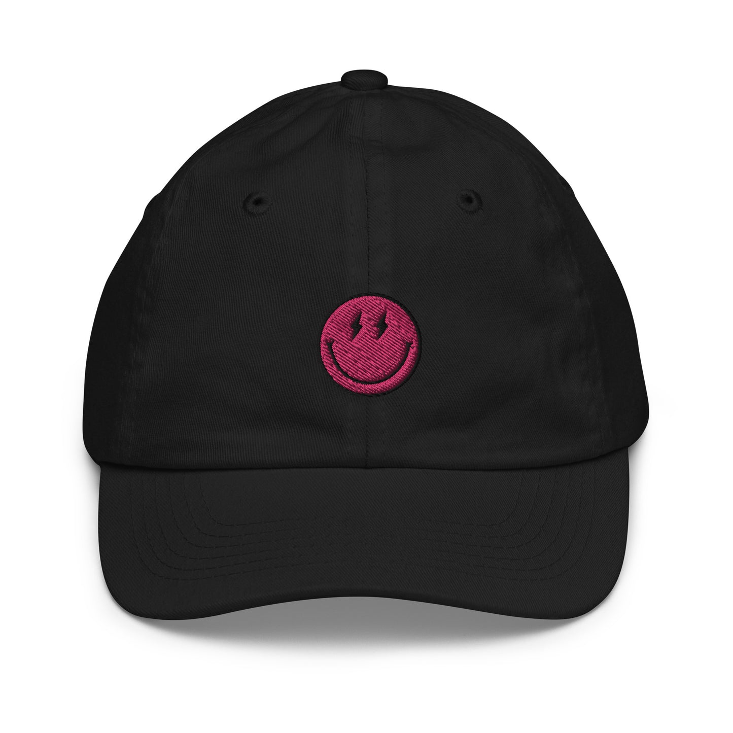 Pink smiley youth hat