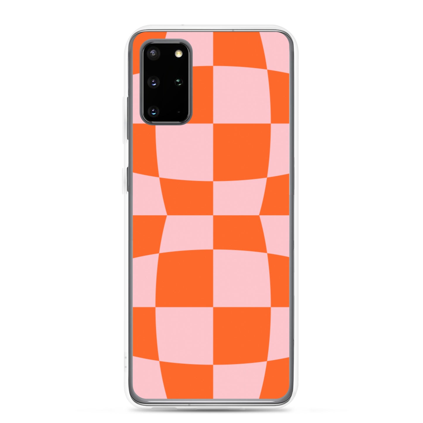 Orange + Pink Wavy Checks Samsung